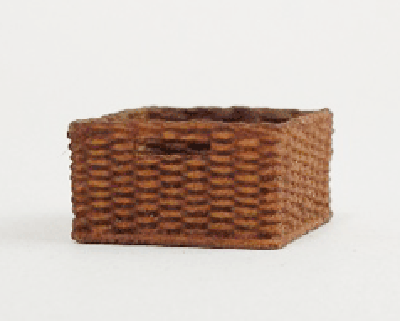 Short Faux Wicker Basket