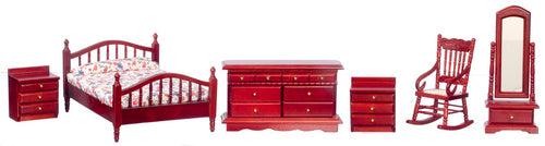 Master Bedroom Set, 6pc, Mahogany