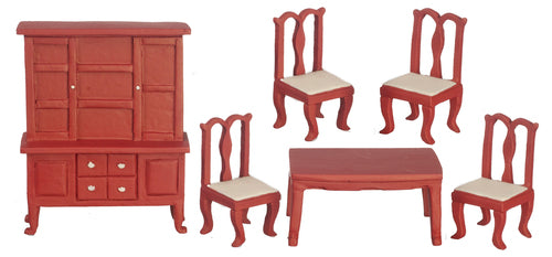 1/2" Scale Dining Room Set, 6pc, Mahogany