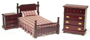 Bedroom Set, Mahogany, 3pc