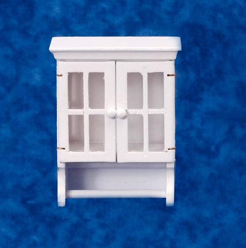 Towel Cabinet with Bar, White