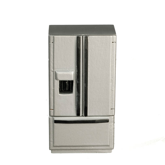 Refrigerator with Freezer Bottom, Silver