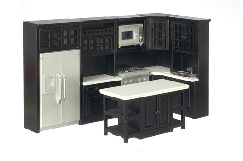 Kitchen Set, Black, 8pc