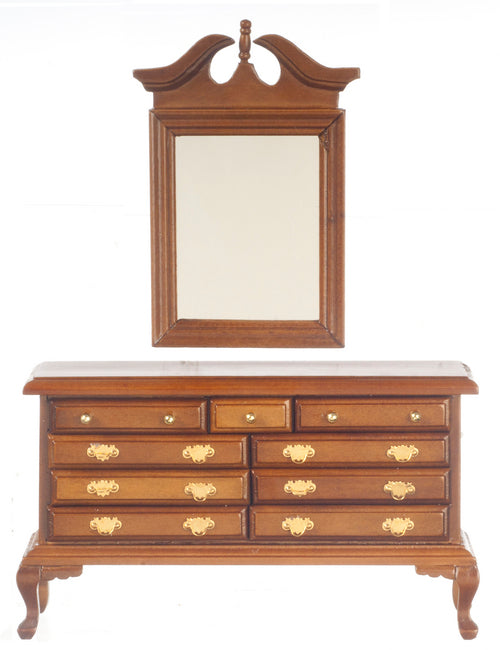 Dresser with Mirror, Walnut