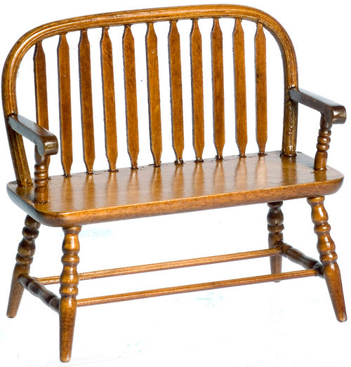 Colonial Windsor Bench, Walnut