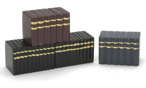 Wooden Book Set, 4 Stacks