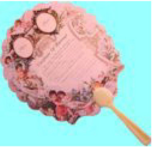 Victorian Hand Fan, Pink