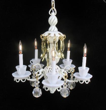 Teacup Chandelier, White