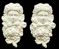 Lady's Face Appliques, 2pc, #26