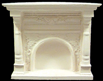 Victorian Fireplace with Turned Columns, #9