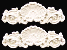 Shell Scroll Appliques, 2pc, #36