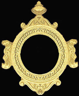 Fancy Gold Frame with Round Insert, #16