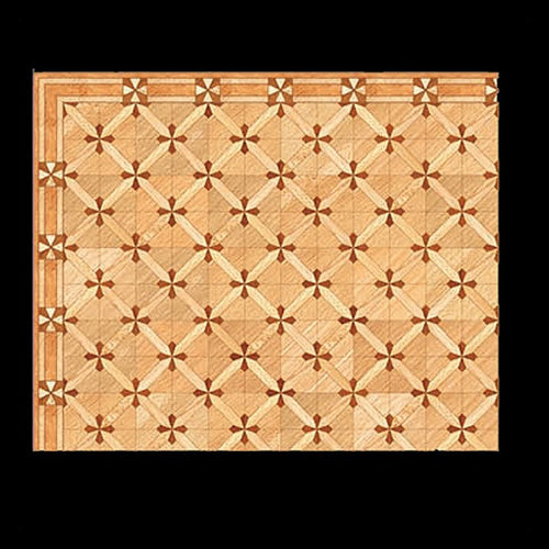 1/2" Scale Cross Parquet Floor Tile