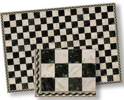 1/2" Scale Faux Marble  , Black & White, 1 Piece