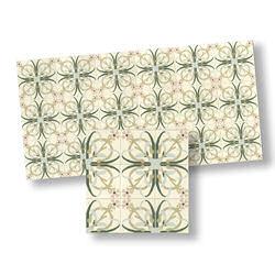 Green & Cream Mosaic Floor Tiles