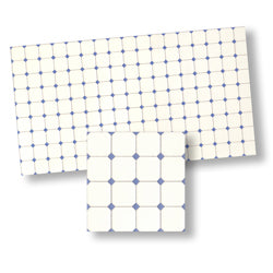 Blue Diamond & White Wall Tiles