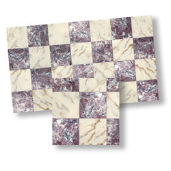 Faux Marble Tile, Lilac & White