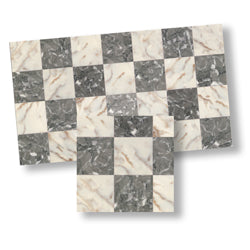 Faux Marble Tile, Gray & White