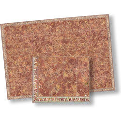 Rust Faux Marble Floor Tile