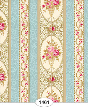 Parisian Floral Stripe Wallpaper