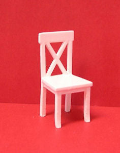 1/2" Scale White Dining Chair