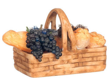 Bread Basket with Grapes