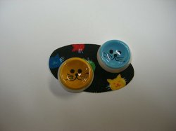 Pet Bowls & Mat, Cat Face