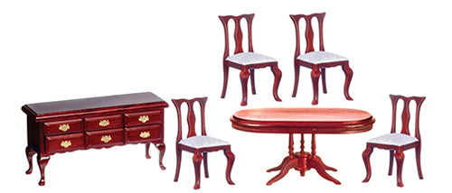 Dining Room Set, 6pc, Mahogany