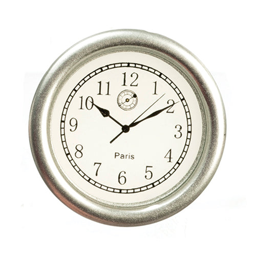 Silver Wall Clock, Small