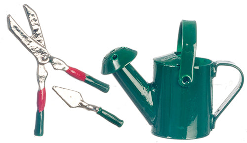 Watering Can & Garden Tools, Green