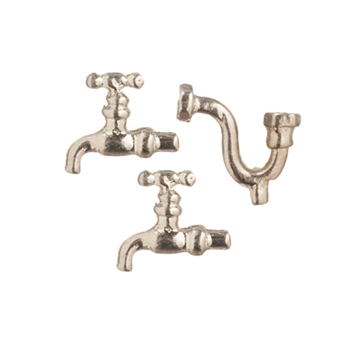 1/2" Scale Pipe & 2 Spigots, Silver