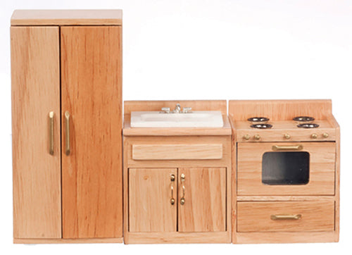 Kitchen Set, Oak, 3pc