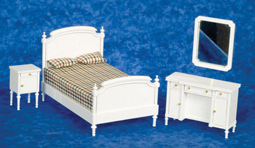 Double Bedroom Set, White, 4pc