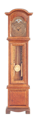 Quartz Grandfather Clock, Walnut, Working