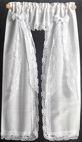 Curtain, Victorian Priscilla, White