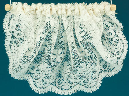 Valance, Lace with Balloon Valance, Ecru