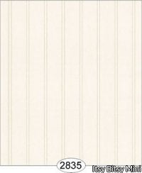 Bead Board Off White Wallpaper