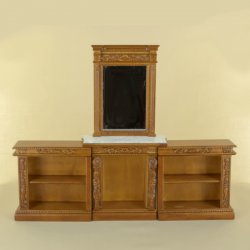 Hiram Fireplace Bookcase Set