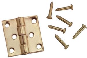 Butt Hinges with Nails, Brass