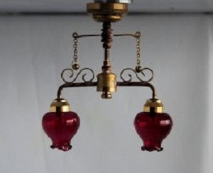 Delancey Street Cafe Ceiling Light, Red