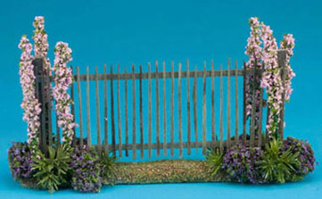 Fence with Pink Flowers