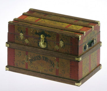 Lithograph Wooden Trunk Kit, Dolls