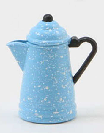 Coffee Pot, Blue & White Splash