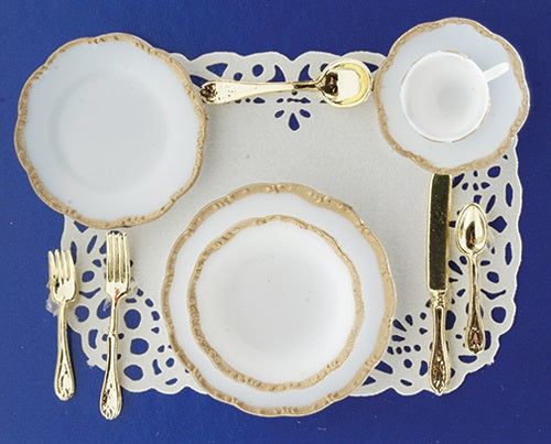 Place Table Setting, Gold Trim