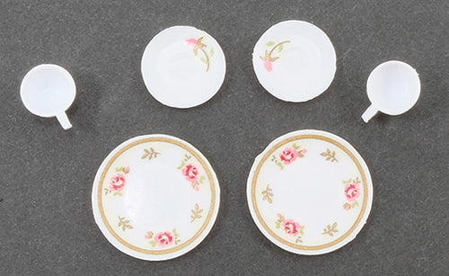 Dish Set, Pink, 6pc