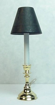Brass Table Lamp with White or Black Shade