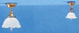 1/2" Scale Fluted Shade Ceiling Light