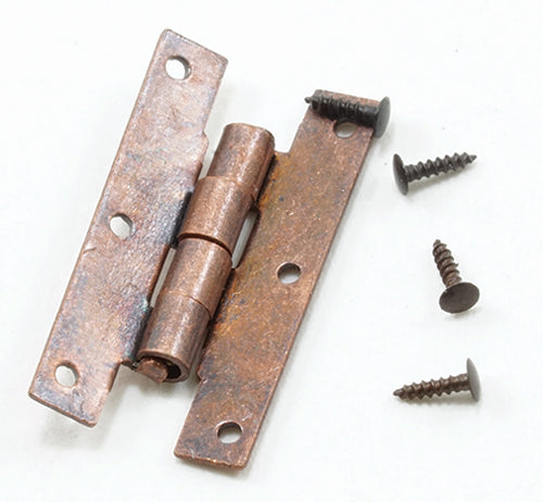 H Hinges with Nails, Bronze, 4pk