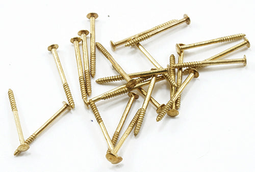 Mini Nails, 3/8", Brass,100pk