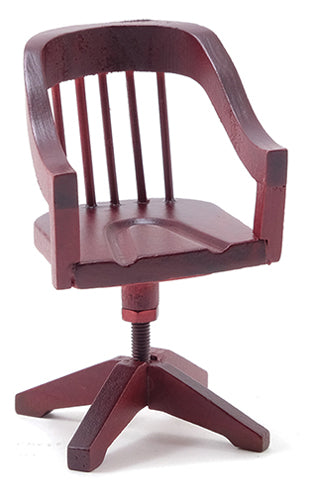Desk Chair, Swivel, Mahogany
